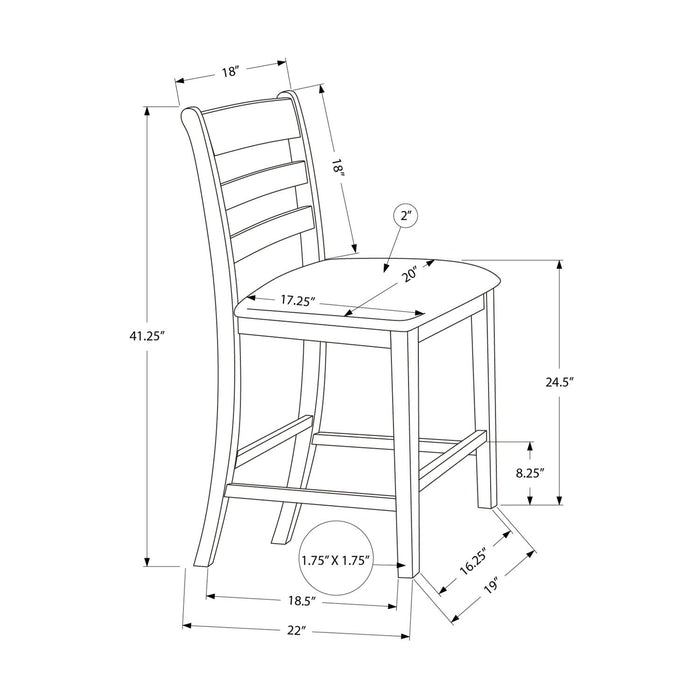 Counter Height Dining Chairs (Set of 2) - Antique Gray