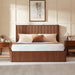 Wave Pattern Headboard Platform Bed Frame Hearth and Haven