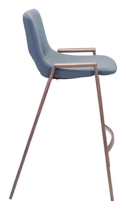 Desi - Counter Stool With Walnut Legs (Set of 2) Zuo Modern