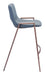 Desi - Counter Stool With Walnut Legs (Set of 2) Zuo Modern