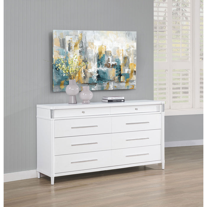Robinson - 8 Drawer Dresser - White Furniture Max