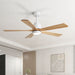 52" Ceiling Fan With Remote Control, Dimmable 3 Color Temperature LED Light, Quiet Reversible DC Motor Daily Nest
