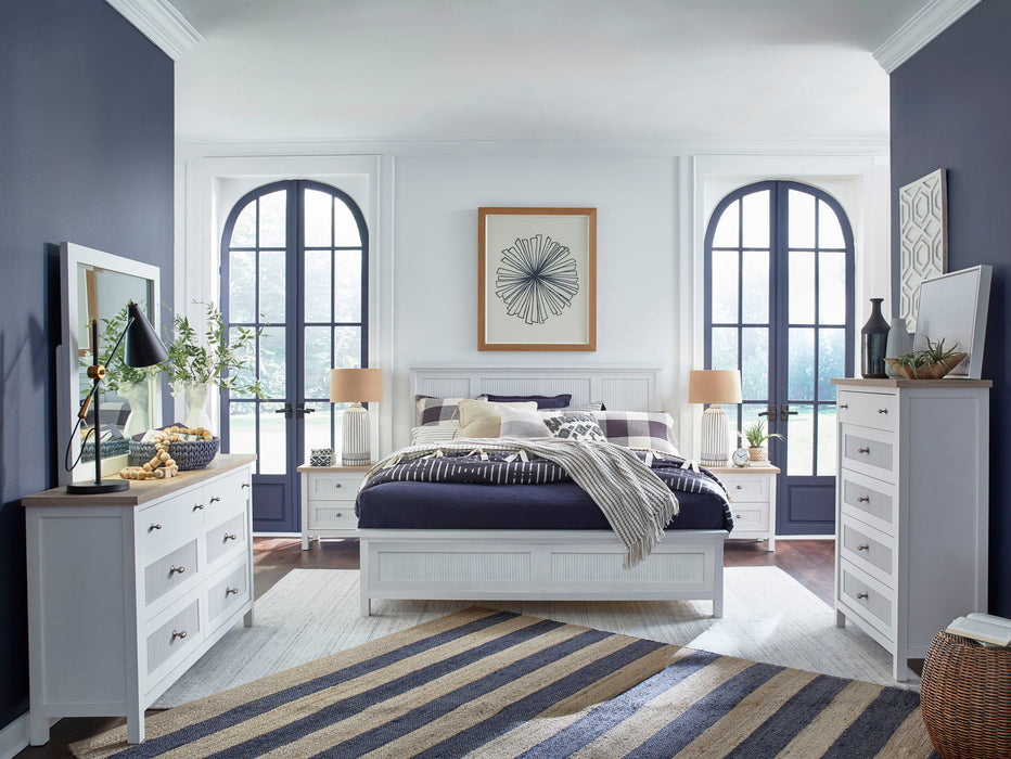 Windmill Harbour - Portrait Mirror - White Whisp And Sand Magnussen Furniture