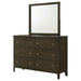 Clement - 6 Drawer Dresser With Mirror - Dark Coffee Furniture Max