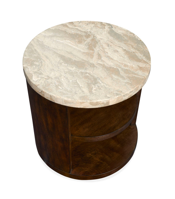 McPherson - Round End Table - Burnt Umber Magnussen Furniture