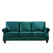 3 Seater Sofa With Nailhead Trim And Turned Legs For Living Room US Pride