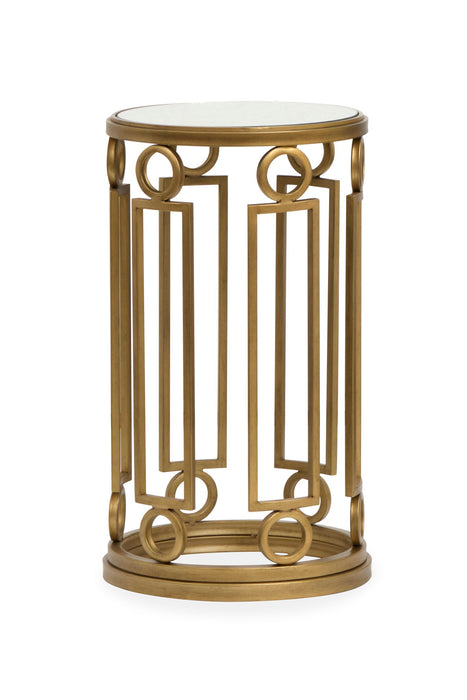Lorena - Round Accent Table - Burnished Brass Magnussen Furniture