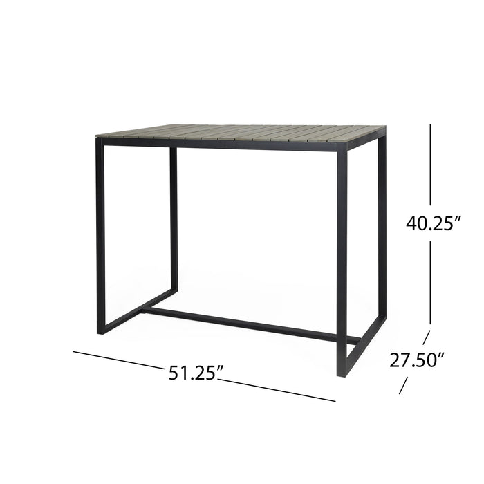 Ernesto - Outdoor Industrial Acacia Wood Bar Table