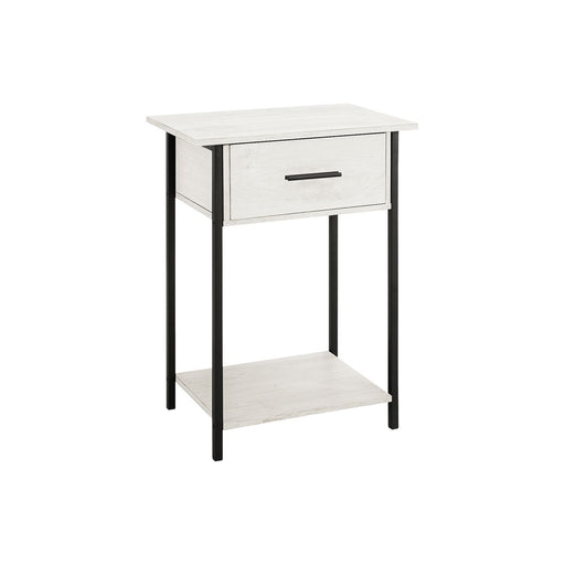 Contemporary 2 Tier Accent Table With Storage Drawer 8th Street