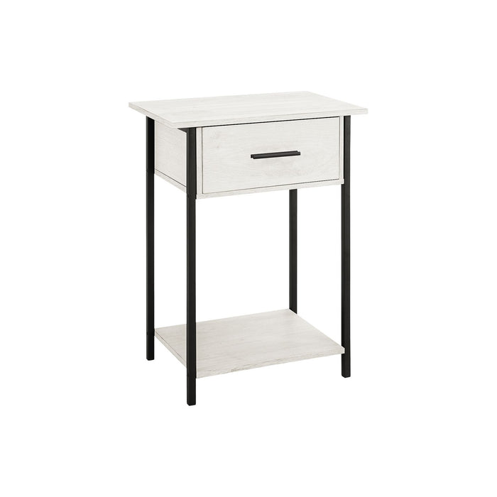 Contemporary 2 Tier Accent Table With Storage Drawer 8th Street