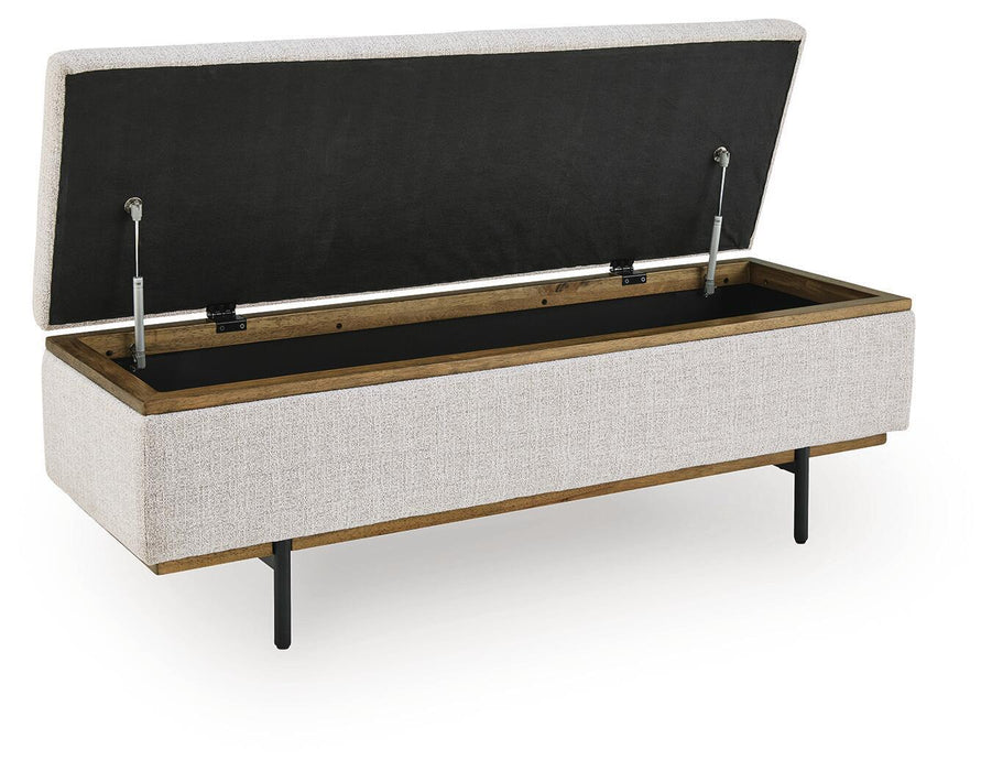Dettaford Next-Gen Nuvella - Storage Bench - Stone Signature Design by Ashley®