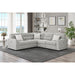 Emiliano - Sectional Sofa With 3 Pillows - Nickel Global Furniture USA