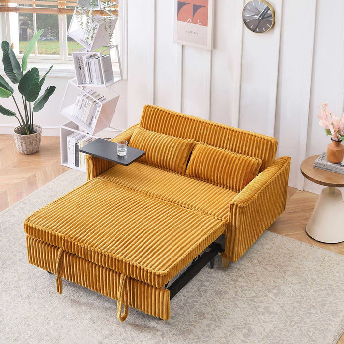 Pull Out Sofa With Movable Tabletop And USB Ports Home Essentials