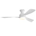 52" Low Profile Ceiling Fan With Lights, Quiet Reversible DC Motor, Dimmable LED, 3 Blades - White Daily Nest