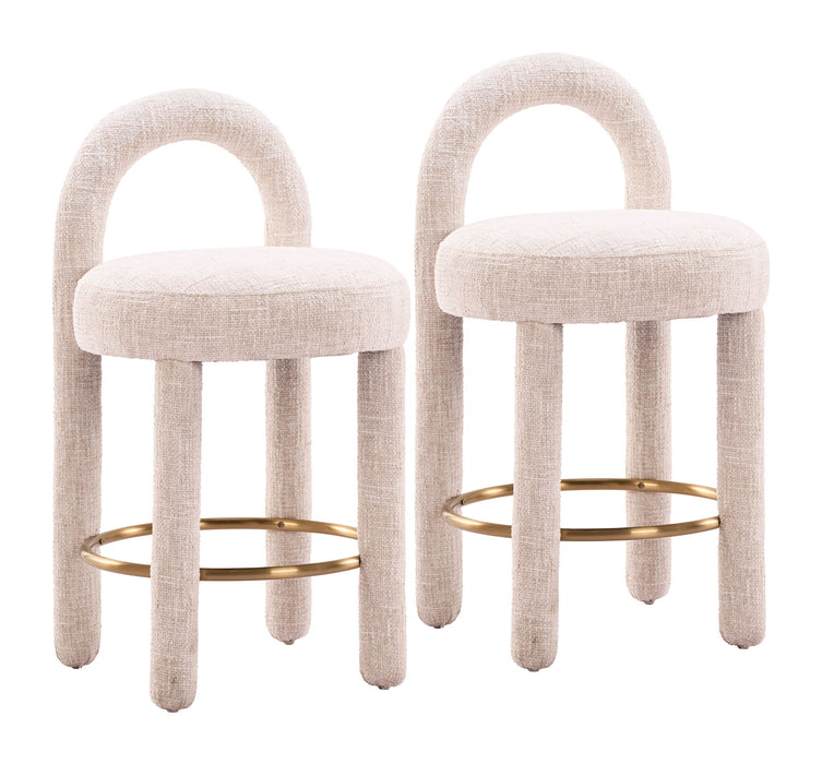 Curco - Counter Stool (Set of 2) - Gray Zuo Modern