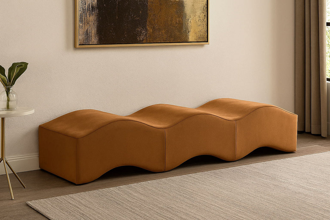 Wave - Bench - Saddle Meridian Furniture