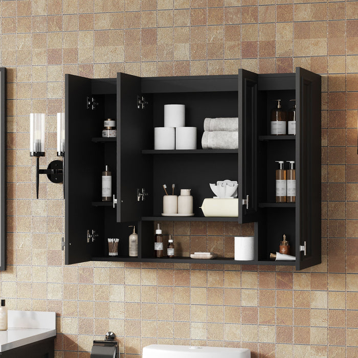 Wall Mounted Bathroom Cabinet With 5 Adjustable Shelves Hearth and Haven