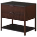 Tova - 2 Drawer Side Table With Shelf - Dark Brown Furniture Max