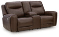 Gravier - Power Reclining Loveseat With Console / Adjustable Headrest - Cordova Benchcraft®