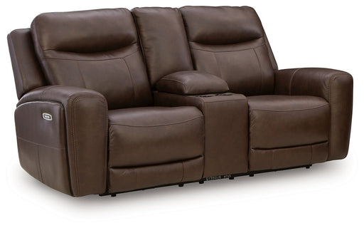 Gravier - Power Reclining Loveseat With Console / Adjustable Headrest - Cordova Benchcraft®