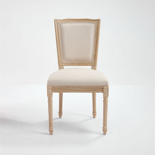 Dining Chairs Upholstered With T - Shaped Back (Set of 2) - Beige Home Essentials