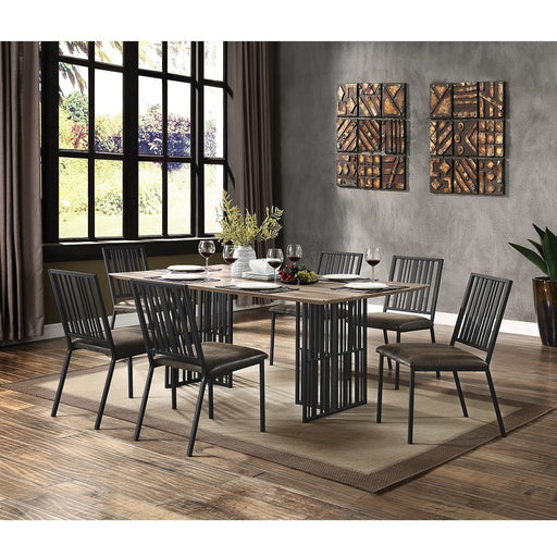 Zudora - Side Chair (Set of 2) - Synthetic Leather & Black ACME
