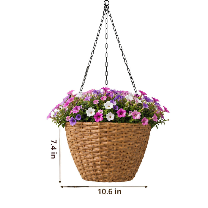 Hanging Planters, Indoor Outdoor Plant Holders (Set of 2) - Brown Daily Nest