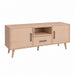 TV Stand For TVs Up To 60" With 2 Doors, 1 Drawer And 1 Open Shelf - Walnut Home Essentials