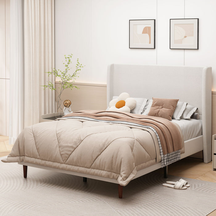 Upholstered Bed & High Headboard Design Home Essentials