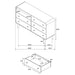 Winston - 6 Drawer Bedroom Dresser Furniture Max