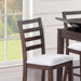 Ladder Back Design Counter Height Dining Chairs (Set of 2) - Walnut Home Essentials