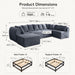8 Seater U-Shaped Couch With Ottoman Home Essentials