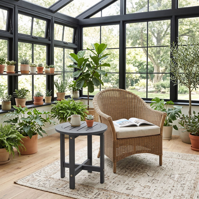 Round Outdoor Side Table Home Essentials