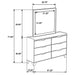 Packard - 6 Drawer Dresser With Mirror - Oak Furniture Max