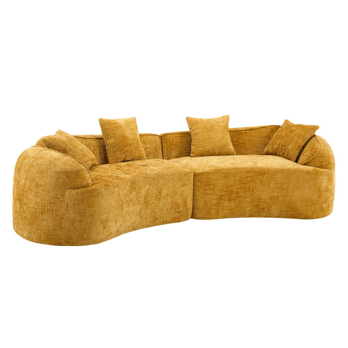 Curved Compressed Sofa, Nordic-Style Design For Living Room Home Essentials