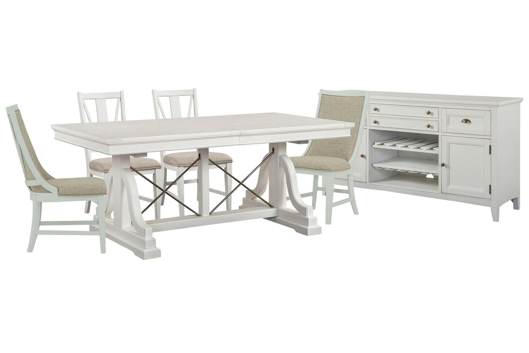 Heron Cove - Extendable Trestle Dining Table Set Magnussen Furniture
