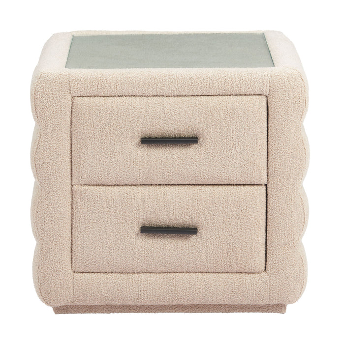 Soffice - Nightstand - Beige Zuo Modern