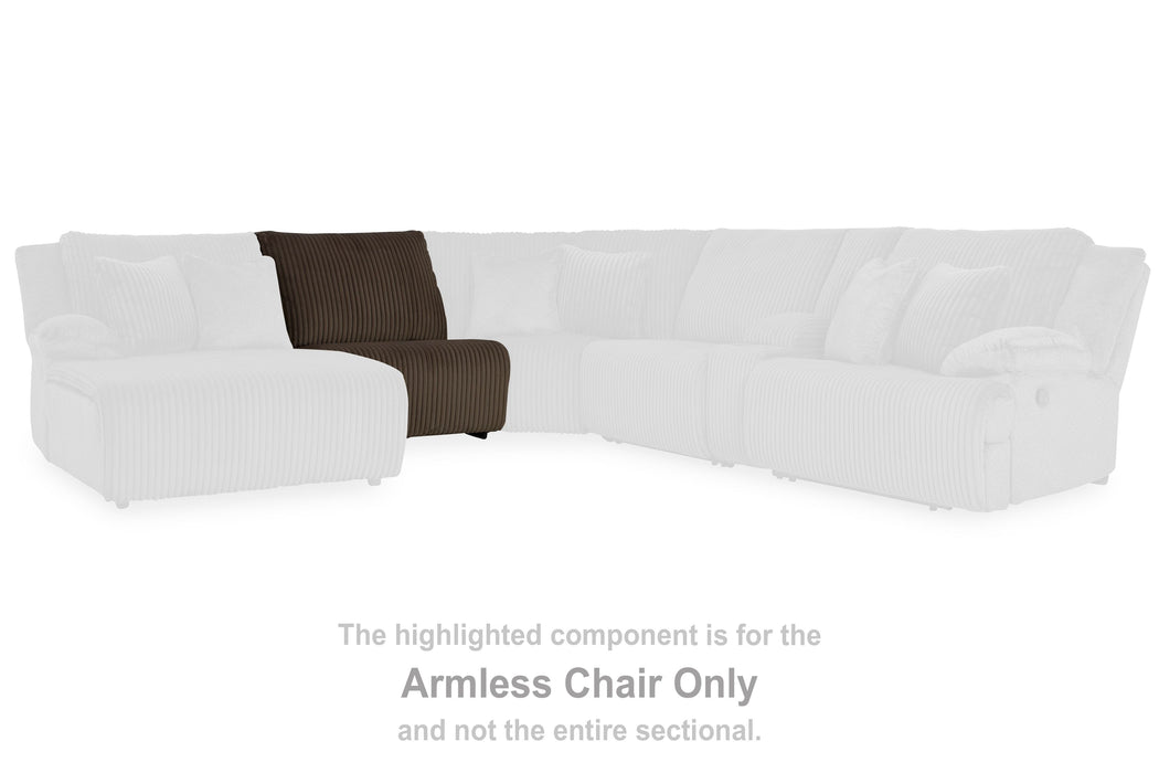 Top Tier - Armless Chair - Chocolate Signature Design by Ashley®