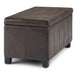 Dover - Storage Ottoman Bench - Distressed Brown Simpli-Home