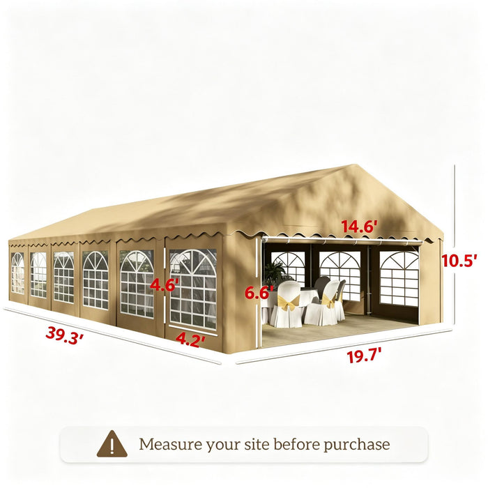 Outdoor Party Tent For Events - Brown Home Essentials