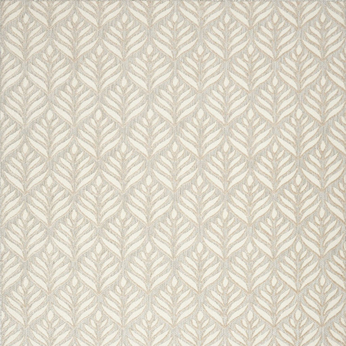 4' X 6' Floral Stain Resistant Non Skid Area Rug - Ivory / Gray