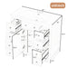 Modern Bathroom Vanity With Sink Combo, 6 Drawers And 1 Cabinet Hearth and Haven