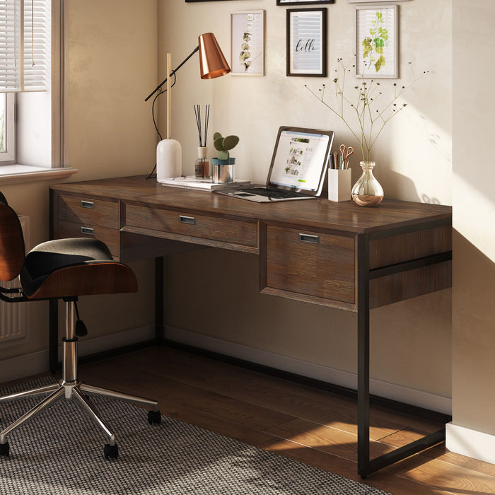 Richmond - Desk - Rustic Natural Aged Brown Simpli-Home