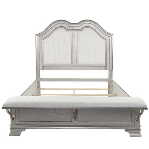 Elegant Bed With Built In Footboard Bench, USB Home Essentials