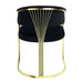 Fallon - Side Chair - Black Velvet & Mirrored Gold ACME