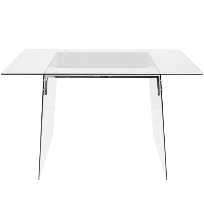 Glacier - Contemporary Desk - Clear / Chrome