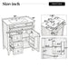 Bathroom Vanity With Sink, Soft Closing Cabinet Noble House