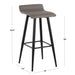 Ale - Contemporary Fixed Height Bar Stool (Set of 2) Lumi Source