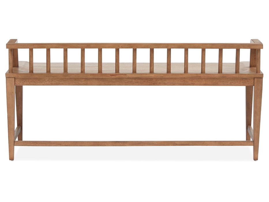 Lindon - Arm Bench With Low Back - Light Brown Magnussen Furniture