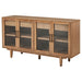 4 Door Sideboard With Dual Drawers - Natural Furniture Max